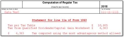 1040 No Tax Or Tax Different Than Tax Table