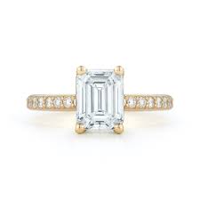 14k antique vintage emerald solitaire art deco floral engagement filigree ring. Pave Emerald Cut Engagement Ring Marshall Pierce Chicago