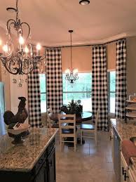 Black And White Farmhouse Kitchen Curtains Black And White Buffalo Check Curtains Rod Pocket Can Add On Cotton Or Blackout Lining Farm House Living Room Farmhouse Dining Kitchen Remodel