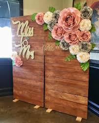 Paper flowers backdrop weddings and more. Miss To Mrs Paper Roses Backdrop Misstomrs Vintage Chic Weddingshower Wedding Roses Flower Wall Wedding Flower Backdrop Wedding Paper Flower Wall
