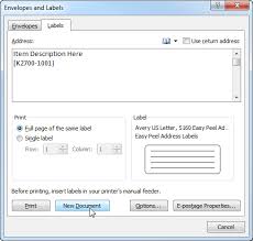 Mailings>envelopes and labels>labels tab>options then selectpage printers and avery us letter from the label vendors drop down and you will find 5160 easy peel address labels about half way down the list of labels in the product number list box. Print A Sheet Of Code 128 Barcode Labels
