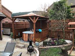 #22 is the coolest ever! Hot Tub Shelter Ideas Wooden Gazebos Dunster House