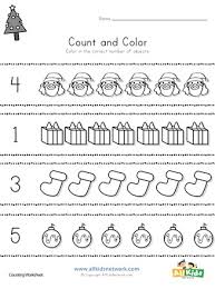 Learning while coloring cute images. Christmas Count And Color Worksheet All Kids Network