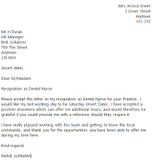Dental Nurse Resignation Letter Example Toresign Com