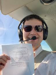 Planning checkride x-country, enjoying coffee.