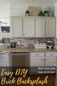 It's a kitchen installation placed vertically to protect your walls from unintended splashes. Easy Diy Brick Backsplash Maebells
