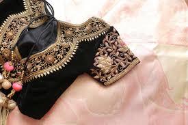 Black And Gold Combination Blouse Designs Mantra The Design Studio Never Ceases To Attract Its Customers Through Its Unique And Never Looked Before Blouse Design Models Blouse Designs Indian Fashion