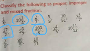 The counting number is 4, the fractional part is 2/5. Classify The Following As Proper Improperand Mixed Fraction Tell Me What Is The Right Answer Who Brainly In