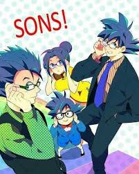 Goku Gohan Goten E Chi Chi Anime Dragon Ball Dragon Ball Artwork Dragon Ball Art