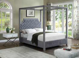Ashley north shore 3 drawer homelegance celandine 4pc panel bedroom set in pearl silver. Ashley Cassimore B750 King Size Canopy Uph Bedroom Set 5pcs In Pearl Silver B750 58 56 97 31 36 93 2 Set 5