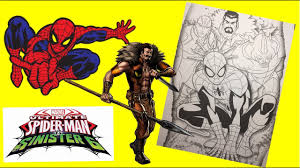Coloring pages of the ultimate spiderman. Marvel Ultimate Spiderman Vs Sinister 6 Coloring Page Youtube