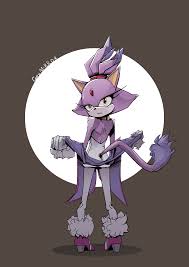Her muzzle is white, her inner ears are peach colored and the tip of her long tail dark purple. Blaze The Cat I Did Haven T Drawn Sonic Characters For A Few Years Sonicthehedgehog