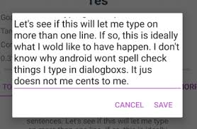 Spell Check In Edittext Alertdialog Not Working Stack Overflow