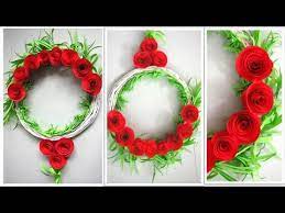 Paperwallhanging #walldecor #paperflower i hope you like this video. Paper Flower Wall Hanging Newspaper Craft Diy Hanging Flower Wall Decoration Ideas 12 Youtube