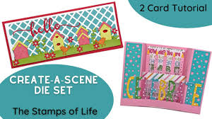 Lots of processes in the making of this card. Create A Scene Card Base Add Ons The Stamps Of Life 2 Card Tutorial Youtube