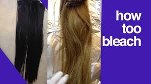 As you can probably guess, there's a direct correlation between the strength or amount of bleach you use and how much colour you lift from your hair. How To Bleach Hair Extensions Make Hair Extensions Lighter Dye Hair Extensions From Dark To Blond Youtube