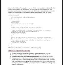 For example does $ come before ! Solved Write A Program That Will Analyze A String By Coun Chegg Com