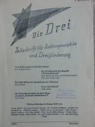 Die Drei Zeitschrift Fur Anthroposophie Und Dreigliederung 1 Otto Kaltenbrunner Vom Osterimpuls In Goethes Faust 2 Stefan Leber Zur Problematik Des Begriffs Weltanschauung 3 Ernst Bindel Die Zahl 666 In Der Apokalypse