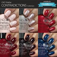 cnd shellac contradictions collection swatches chickettes