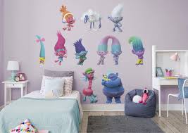 Trolls Movie Collection Fathead Wall Decal Big Kids Room Removable Wall Decals Girls Room Decor