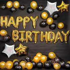 Check spelling or type a new query. Flipkart Com Partyballoonshk Printed Happy Birthday Gold Black Silver Balloons Decoration Balloon Balloon
