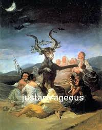 Francisco De Goya Y Lucientes Witches Sabbath Gothic Arts Gothic Art Prints Black Art Antique Art 11x14 Premium Photo Art Witch Painting Francisco Goya