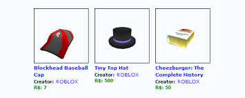You can get the catalog page of a specific hat using the id. Hats For Blockhead And Peabrain Roblox Blog
