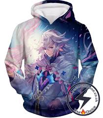 New fate grand order hoodie anime fate saber coat men women fashion denim jacket. Fate Stay Night Handsome Grand Order Caster Merlin Hoodie Anime Custom Hoodies Jacket