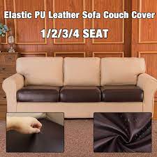 Learn how to make your own customizable drawstring. Stretch Pu Leather Sofa Couch Seat Cushion Cover Protector 1 2 3 Seater Slipcovers Furniture