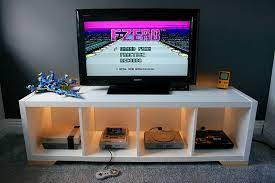 Kallax Retro Console Display Ikea Hackers Kallax Tv Stand Game Room Design Kallax Tv