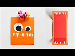 Birthday card ideas for husband. How To Make Easy Greeting Card Monster Birthday Halloween Step By Step Diy Kartka Stworek Easy Birthday Cards Diy Birthday Cards Diy Halloween Cards Diy