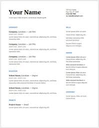 Resume Examples Google Docs Resume Examples Simple Resume Template Free Resume Template Download Resume Template Free