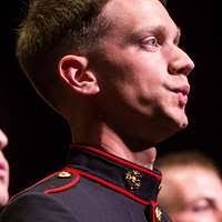 U.S. Marine Corps Sgt. Maj. Ronald L. Green addresses