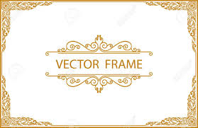 Clip art borders and frames gold picture frames png 981x1002px. Gold Border Frame With Line Floral For Picture Vector Design Royalty Free Cliparts Vectors And Stock Illustration Image 128962288