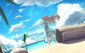 Anime Girl Beach Wallpapers - Wallpaper Cave