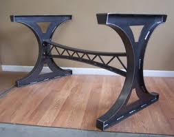 Industrial Mechanical Steel Trestle Dining Table Bar Island Base Steel Dining Table Metal Table Base Metal Table Legs