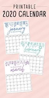 Printable 2020 Calendars In 2020 Printable Planner Planner Printables Free Printable Holiday Card