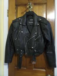 Wilsons Leather Black Motorcycle Cropped Jacket Moto Ladies S Punk Rocker Biker Wilson Motorcycle Casual