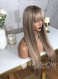 Our real hair wigs is best for bald women too. Full Lace Wigs With Bangs