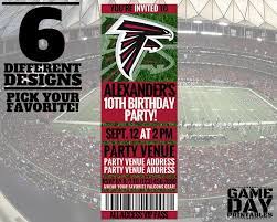 Atlanta Falcons Birthday Party Invitation Gameday Printables On Etsy Atlanta Falcons Birthday Printable Birthday Invitations Football Theme Party
