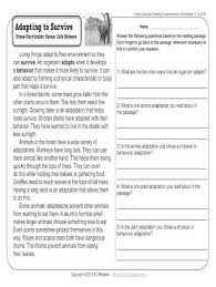11 Animal Adaptations Worksheets 3rd Grade Animal Adaptations Science For Kids Reading Passages