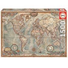 Puzzle with the national flag of new zealand and tajikistan on a world map background. Educa Borras Political World Map 1500 Piece Jigsaw Puzzle Craftyarts Co Uk