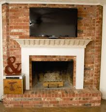 Adding Alarge Tv Over Existing Fireplace To Decorate It We Ll Pertaining To Exquisite Adding Mantel To Brick F Brick Fireplace Fireplace Remodel Fireplace Tv