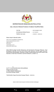 V salinan sijil pendaftaran taraf bumiputera. Pendaftaran Syarikat Dengan Kementerian Kewangan Malaysia Posts Facebook