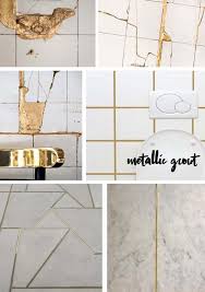 Metallic Grout Gold And Copper Mettlaic Grout Become Very Popular And Gold Grout Or Copper Grout Can Be A Budget Idea Tile Inspiration Creative Tile Gold Tile
