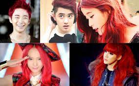 7 Vibrant K Pop Idol Hair Colors That Create A Beautiful Rainbow Beautiful Rainbow Bright Hair Colors Kpop Hair