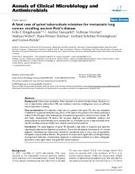 This test can also be used to look for masses in the adrenal glands, liver, brain, and other organs that might be due to the lung cancer spread. Pdf A Fatal Case Of Spinal Tuberculosis Mistaken For Metastatic Lung Cancer Recalling Ancient Pott S Disease Gernot Rohde Academia Edu
