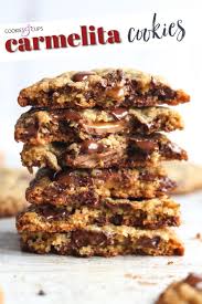 Slide the cookie sheet into the oven for 2 to 2 1/2 minutes (until rolos get shiny, but still hold their shape. Carmelita Cookies Gooey Caramel Stuffed Cookies And Cups