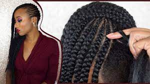 How To Diy Feed In Braids On 4c Natural Hair Easy Method Detailed Lemonade Braids Tutorial Video Feed In Braid 4c Natural Hair Braided Hairstyles Easy
