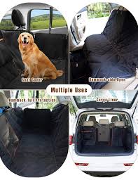 Urpower Upgraded Dog Seat Covers With Mesh Visual Window 100 Waterproof Dog Car Seat Cover Nonslip Pet Seat Cover For Back Seat With Storage Pockets Washable Dog Car Seat Cover